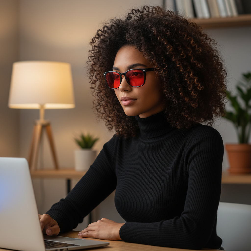 Lunette anti lumière bleue - Amber Rouge