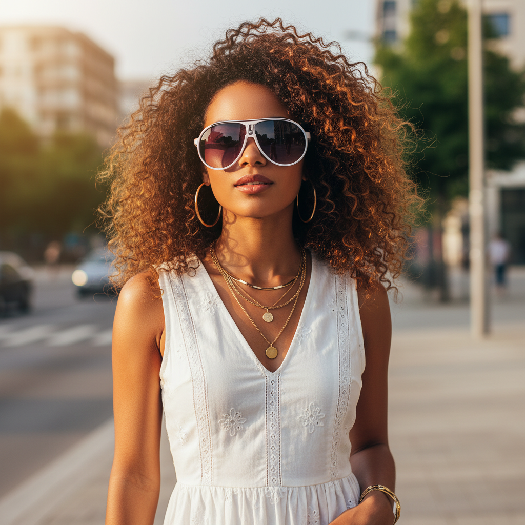 Lunette de soleil Femme - Aviara Blanc