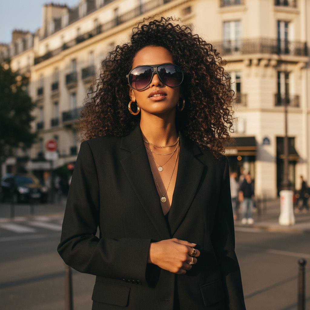 Lunette de soleil Femme - Aviara Noir