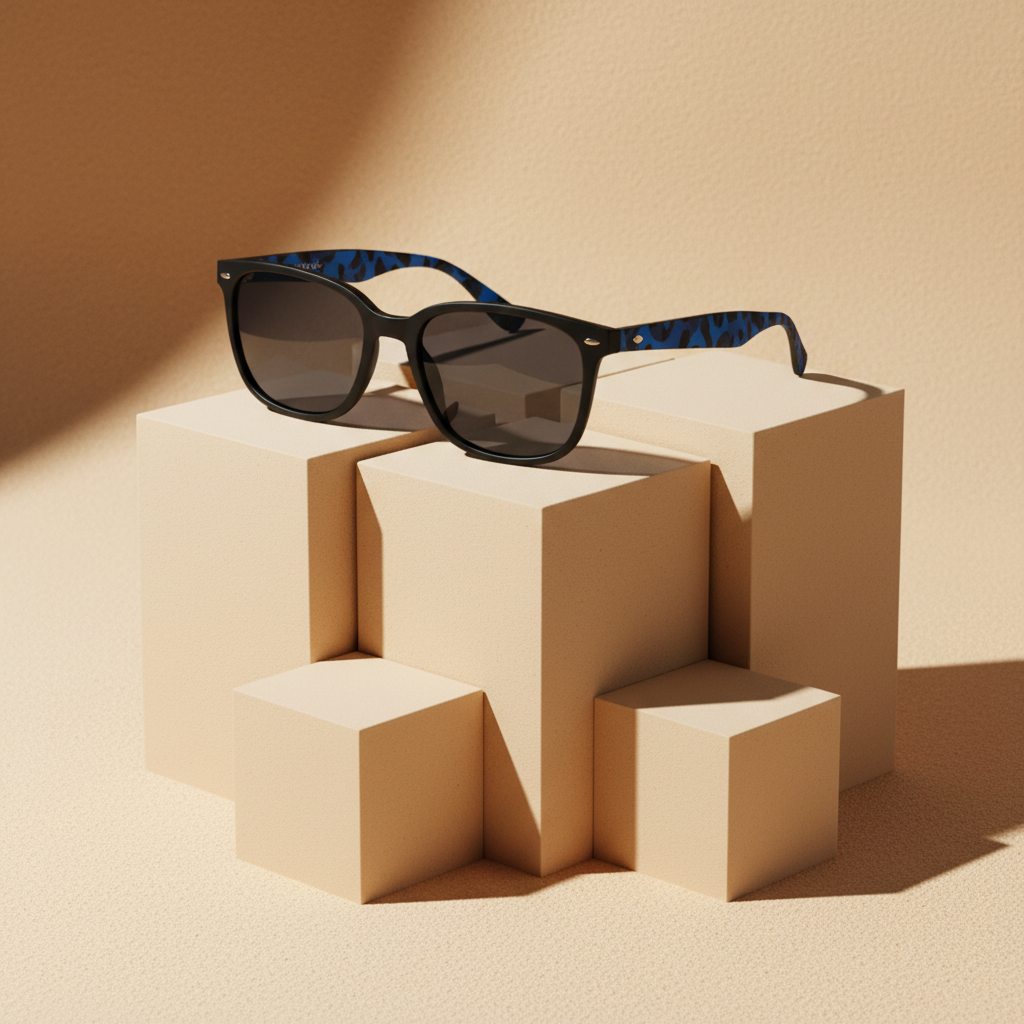 Lunettes de soleil SunRetro  bleue