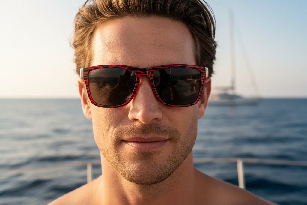 Lunettes de soleil SunRetro Red Black