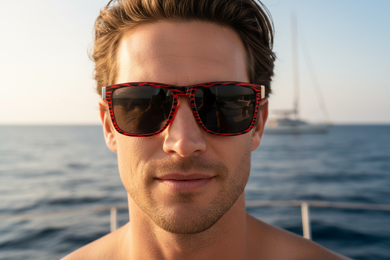 Lunettes de soleil SunRetro Red Black