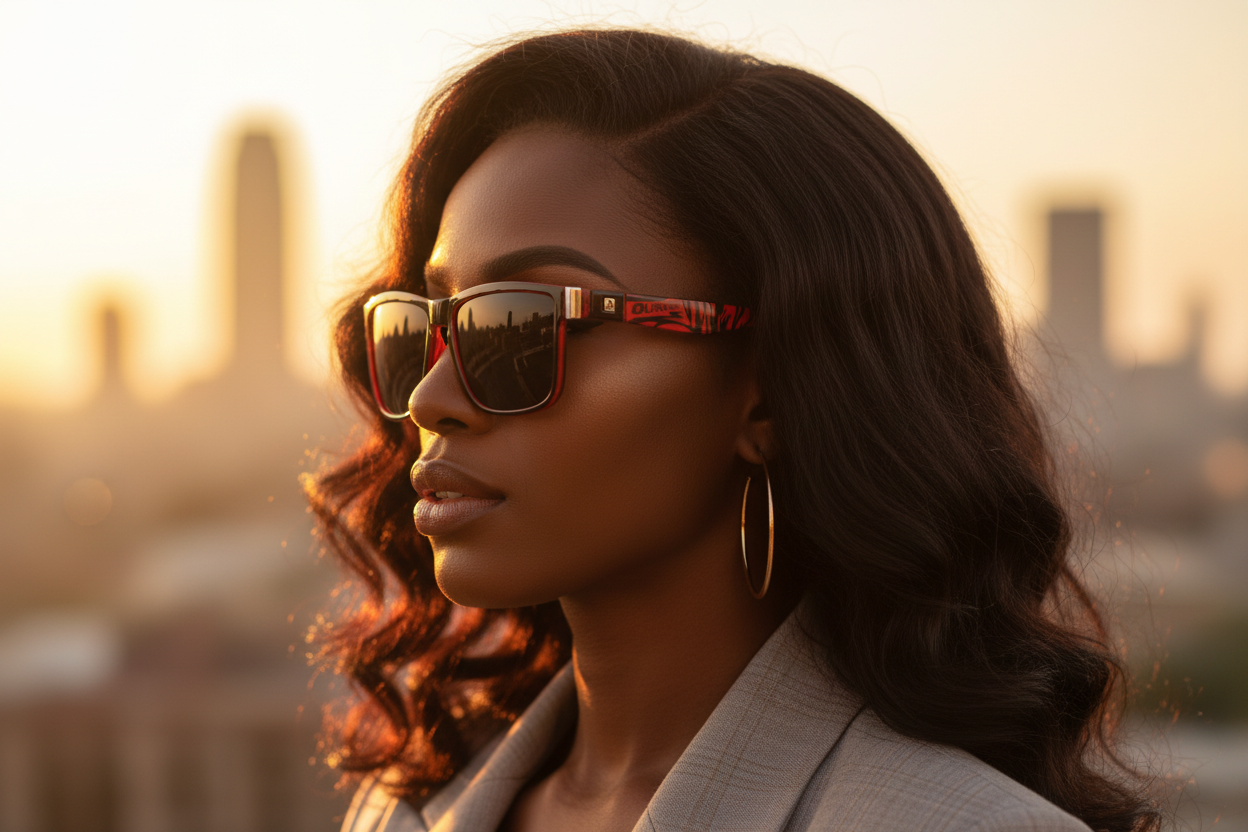 Lunettes de soleil SunRetro Red Black