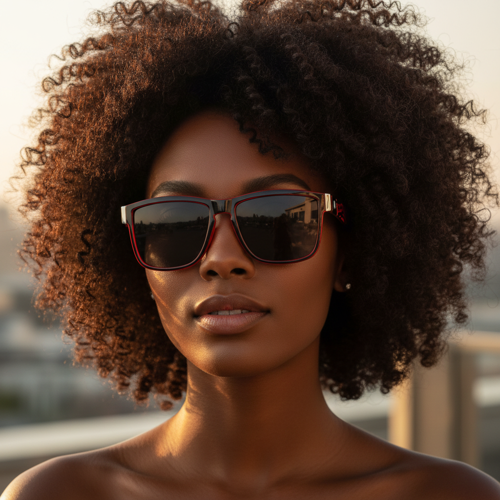 Lunettes de soleil SunRetro Red Black
